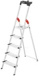 Hailo L80 ComfortLine Alu-Sicherheits-Stehleiter - 5 XXL-Stufen belastbar bis 150 kg