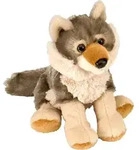 kuscheltier Wolf junior 20 cm Pl&uuml;sch grau/creme - Grau