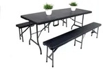 Garden Pleasure 304723 Tisch-Set 'VENTANA', 3-teilig, klappbar, f&uuml;r Au&szlig;en und Innen
