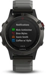 Garmin - Smartwatch - fenix 5 Saphir Slate Gray Metall - 010-01688-21 - Grau
