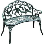 Outsunny Gartenbank Parkbank Sitzbank Garten Bank Gartenm&ouml;bel 2-Sitzer Metall -