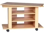 FineBuy Fernsehschrank Drehbar auf Rollen TV Bank 75 x 38 x 50 cm mit Drehteller f&uuml;r