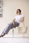 Handed By - Paris Shopper - Pale grey