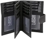 LEAS Kreditkartenmappe mit RFID Schutz Echt-Leder, schwarz Card-Collection