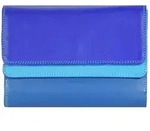 MyWalit Double Flap Wallet Geldb&ouml;rse Leder 13 cm - Blau