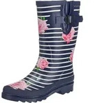 Beck Damen Gummistiefel Regenstiefel Stiefel Stripes, Farbe:Blau,...
