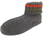 Haflinger Paul Uni H&uuml;ttenschuhe Anthrazit, 631051-0-4 - Grau - 36