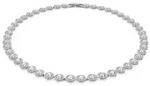 Swarovski Una Angelic Halskette, rund, Weiss, rhodiniert - Silber