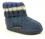 Haflinger Schuhe Kinder Hausschuhe H&uuml;ttenschuhe Wolle Paul jeans 631051-0-72,
