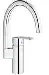 Grohe QuickFix Wave Cosmopolitan verhoogde keukenmengkraan draaibaar chroom - Silber
