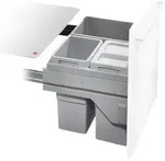 Hailo Abfallsammler 3610631 CS Slide Euro-Cargo S 2x 13 + 30 Liter - Hellgrau