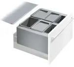 Hailo Abfallsammler 3630601 XX Inset Aufsatz XXL 2x 8,5 + 2x 4,1 + 18 Liter - Grau