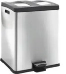 EKO - Rejoice Recycling Treteimer 30+30 Liter - Stainless steel Plastic - Matt