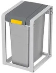 Hailo ProfiLine &Ouml;ko XL - M&uuml;lltrennsystem Basiseinheit 38 L - Robustes Gestell und