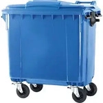 Container 770 Liter flachem Deckel - Blau - Blau