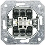 Siemens Ger&auml;teeinsatz UP Doppel-Wechselschalter, Drucktasten-Schalter, Metall,