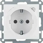 BER S1 Schuko Kombi mit 47081909 erh. Ber.-sch. und Fi polarweiss matt - Wei&szlig;
