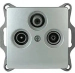 Kopp 921420084 Antennensteckdose TV/RF/SAT Paris silber - Silber