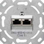 Netzwerkanschlussdose CAT6 2 gertrennte Steckanschl&uuml;sse (920100183) - Wei&szlig;