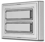 REV T&uuml;rklingel - 2-Fach Klingelplatte mit Schild, beleuchtbar, 8-12VAC 1,5A,...