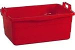 LOCKWEILER Wanne eckig 26 l 50x35x20cm wei&szlig;,rot,blau - Wei&szlig;/Rot/Blau