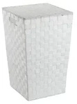 WENKO W&auml;sche Truhe ADRIA Korb Sammler Box Tonne 48L Deckel Wei&szlig; Sortierer Bad...