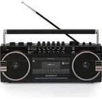 Ricatech PR1980 Kassettenrekorder mit AM/FM/SW Radio USB + SD - Schwarz