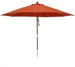 anndora Sonnenschirm 3,5m rund Terracotta Winddach UV-Schutz - Terracotta - Rot