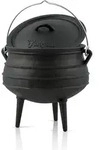 BBQ-Toro Potjie ca. 13 Liter, S&uuml;dafrikanischer Kochtopf aus Gusseisen mit...