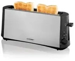 Cloer 3810 Langschlitztoaster, 880 W f&uuml;r 2 Toastscheiben mit "Graubrot-Funktion" zum