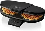 Cloer Doppel-Waffelautomat 1320, schwarz, Antihaft; B75948 - Schwarz