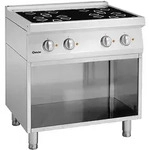 Bartscher Elektroherd 700, 4 Felder, UO - Schwarz/Silber