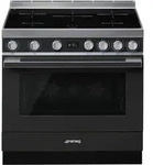 Smeg CPF9IPAN, Freistehender Herd, Anthrazit, Drehregler, Vorderseite, Elektronisch,