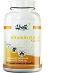 HEALTH+ VITAMIN D3 & K2 | mit 5000 IE Vitamin D3 + 200 mcg Vitamin K2 | 90 Kapseln