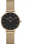 Daniel Wellington Classic Petite Melrose 28 Damenuhr - Schwarz/Gold