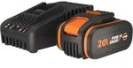 WORX WA3604, Batterie- & Ladeger&auml;t-Set, Lithium-Ion (Li-Ion), 4 Ah, 20 V, WORX,