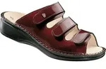 Bequeme Pantolette Finn Comfort Pisa, Damen, Bordeaux, Leder, - Damenschuhe