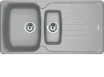FRANKE Sp&uuml;le ANTEA AZG 651-97 in STEINGRAU mit Excenterbedienung Drehknopf Chrom /