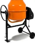 EBERTH 140L Betonmischer Elektrisch Mobil, 550W Motor, Gestell, Trommel und Zahnkranz
