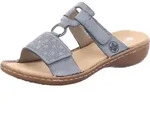 Rieker Damen Pantolette blau, Damen:36 EU - Beige - 36
