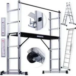 MASKO&reg; Bauger&uuml;st mit Arbeitsb&uuml;hne, Arbeitsger&uuml;st 4in1 Mehrzweckleiter