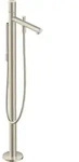 hansgrohe Einhebel-Wannenmischer AXOR UNO Zerogriff, bodenstehend brushed nickel -