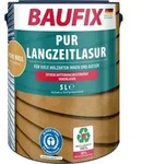 BAUFIX PUR Langzeitlasur eiche hell seidenmatt, 5 Liter, Holzlasur - Braun