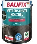 BAUFIX Wetterschutz-Holzgel ebenholz seidengl&auml;nzend, 5 Liter, Holzlasur - Braun