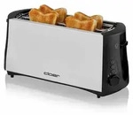 Cloer 3710 Langschlitztoaster f&uuml;r 4 Toastscheiben, 1380 W, integrierter