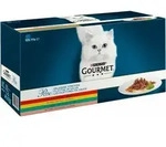 GOURMET Perle Erlesene Streifen 60 x 85 g, Adult, Rind, Huhn, Kaninchen, Lachs, 85 g