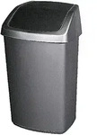 Curver Swing-Top, 50 l, Rechteckig, Kunststoff, Anthrazit, Silber, Kunststoff, 406 mm
