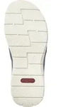 Rieker Herren Sandale Pantolette mit Lederdecksohle 25199, Gr&ouml;&szlig;e:44 EU, Farbe:Blau