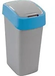 Curver Flip Bin 25L Abfallbeh&auml;lter f&uuml;r Recycling - Blau/Grau