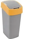Curver Flip Bin 25L Abfallbeh&auml;lter f&uuml;r Recycling - Orange/Grau